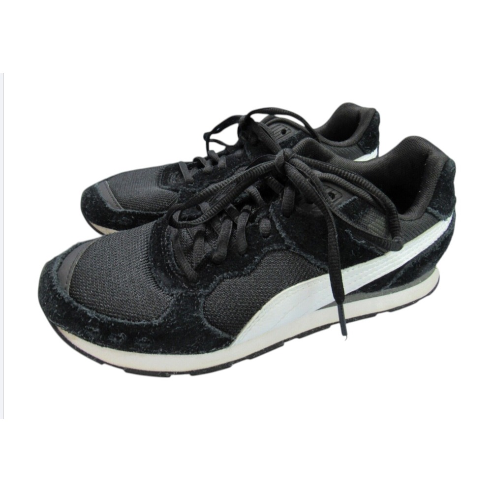 PUMA Women's VISTA Black/White SUEDE & MESH Lace-Up ATHLETIC SHOES SNEAKERS 7.5